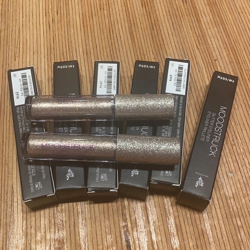 Younique moodstruck dip n draw glitter liquid set of 5 new in box rare vintage